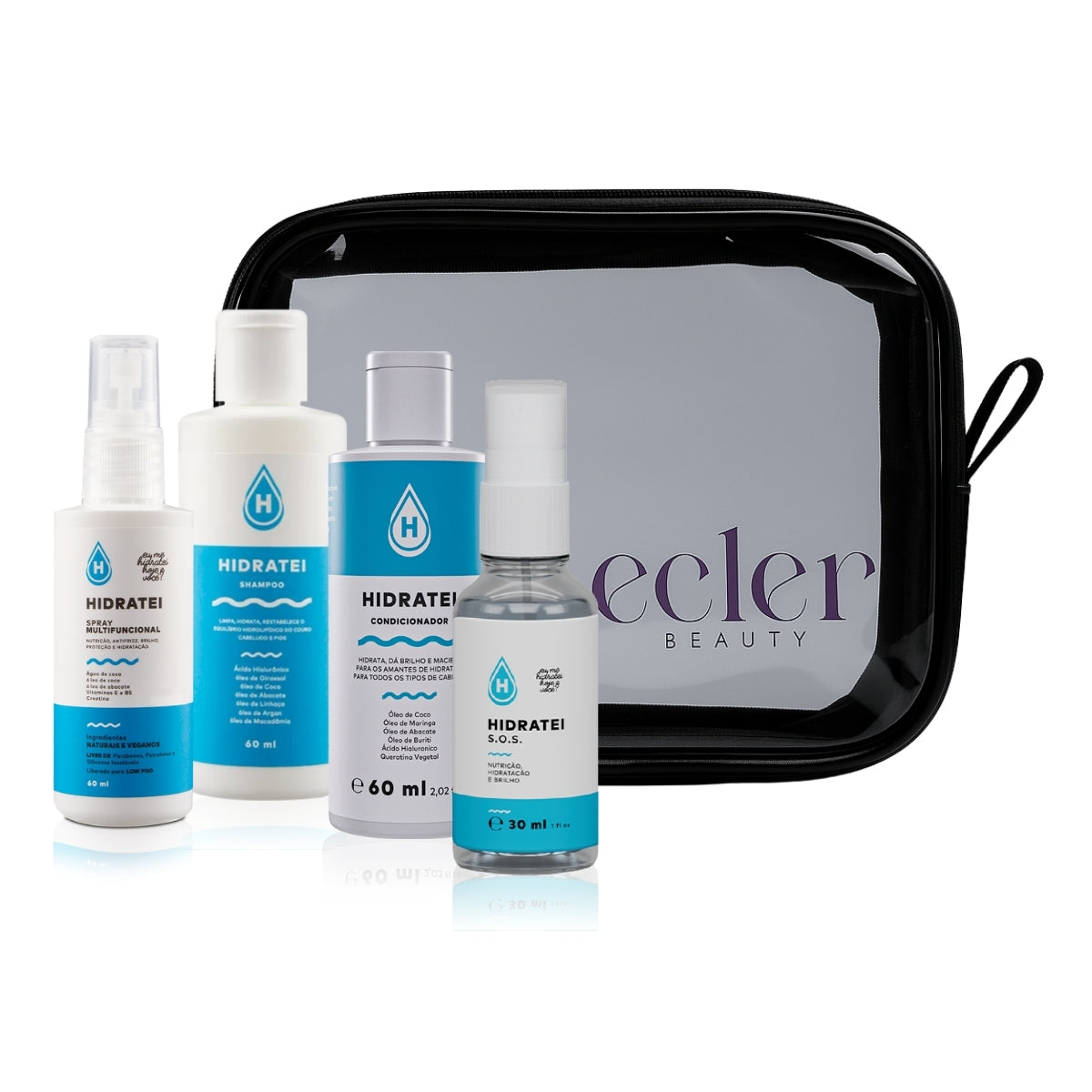 Kit Hidratei Travel Size + Sérum SOS + Necessaire Brinde