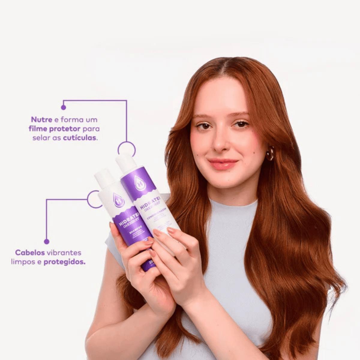 Shampoo OAKBERRY 250ml Hidratei com Óleo de Açaí Refrescante e Vitamina E para Cabelos Vibrantes e Protegidos