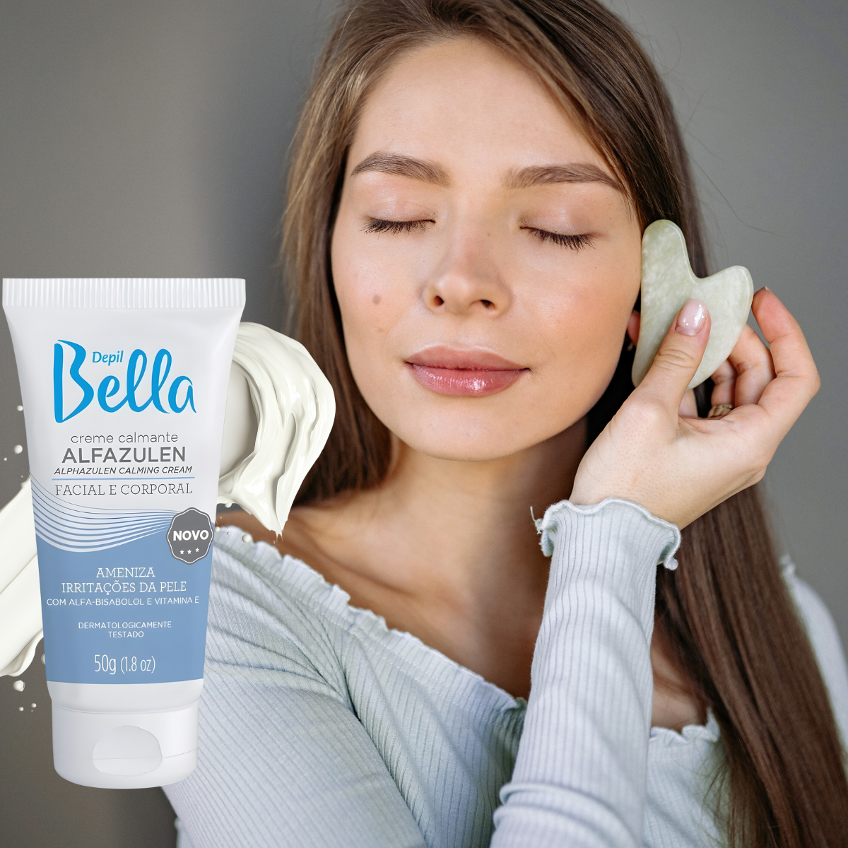 Creme Calmante Alfazuelen Facial e Corporal - 50g Depil Bella
