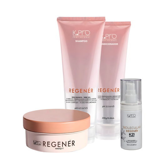 Kit Regener Shampoo e Condi. + Masque e Spray Molecular