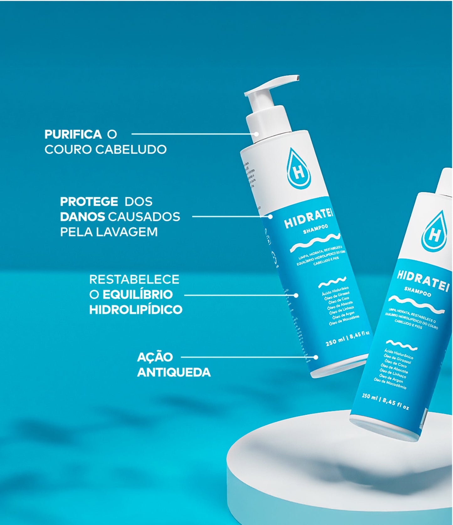 Kit Multifuncional Hidratei 1 Shampoo 1 Spray 250ml