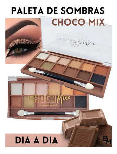 Kit Caneta Olhos Preta À Prova Dágua + Paleta Sombras Marrom
