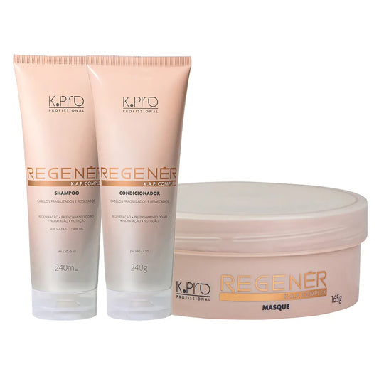 Kit K.pro Regenér Home Care Shampoo Condicionador Máscara