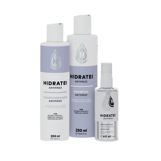 Kit Hidratei Antifrizz Shampoo e Condicionador  + Sérum Anti Frizz