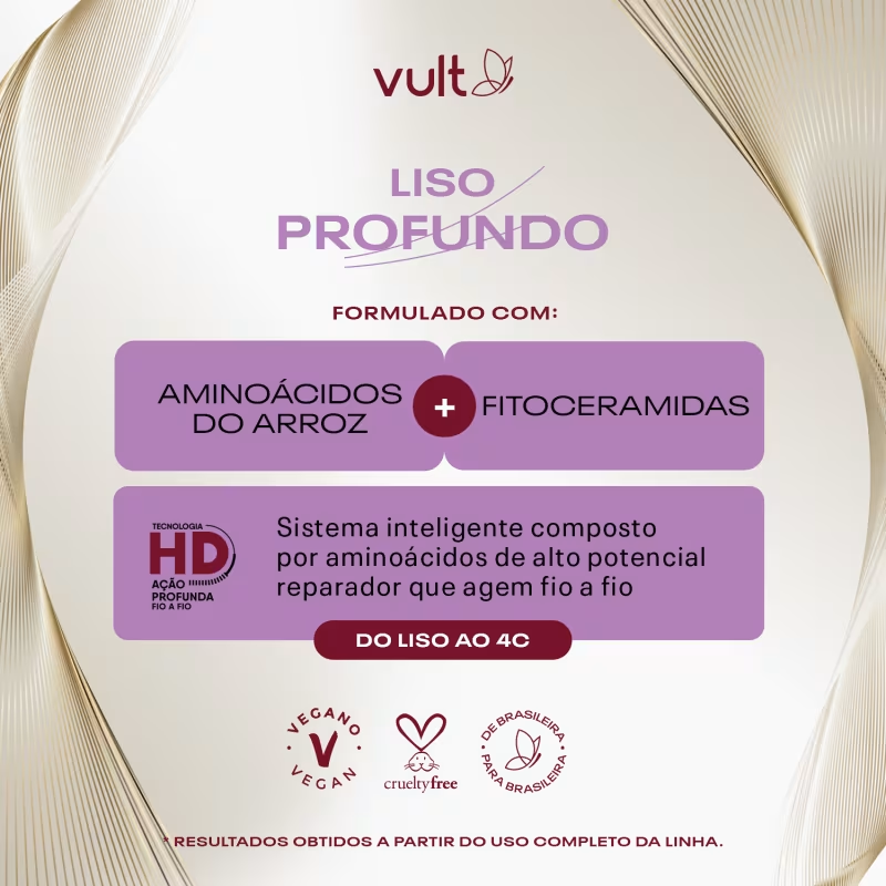 Kit Vult Liso Profundo - Shampoo e Condicionador Hidratação