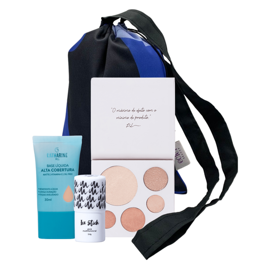Kit Pele de Porcelana - Base Matte 3 + Ice Stick + Paleta Iluminador