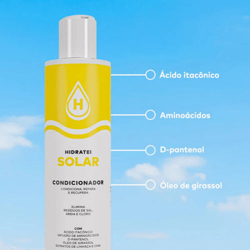 Kit Dupla Solar - Shampoo + Condicionador - Hidratei