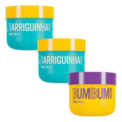 Kit 1 Bumbum Cream + 2 Barriguinha Cream - Beleza Brasileira