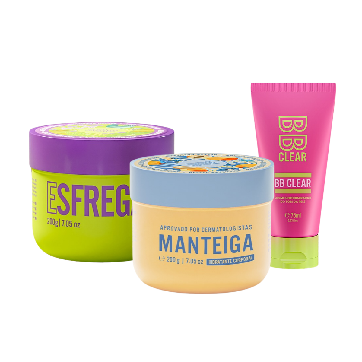 Kit Manteiga Corporal + BB Clear + Esfrega Cream