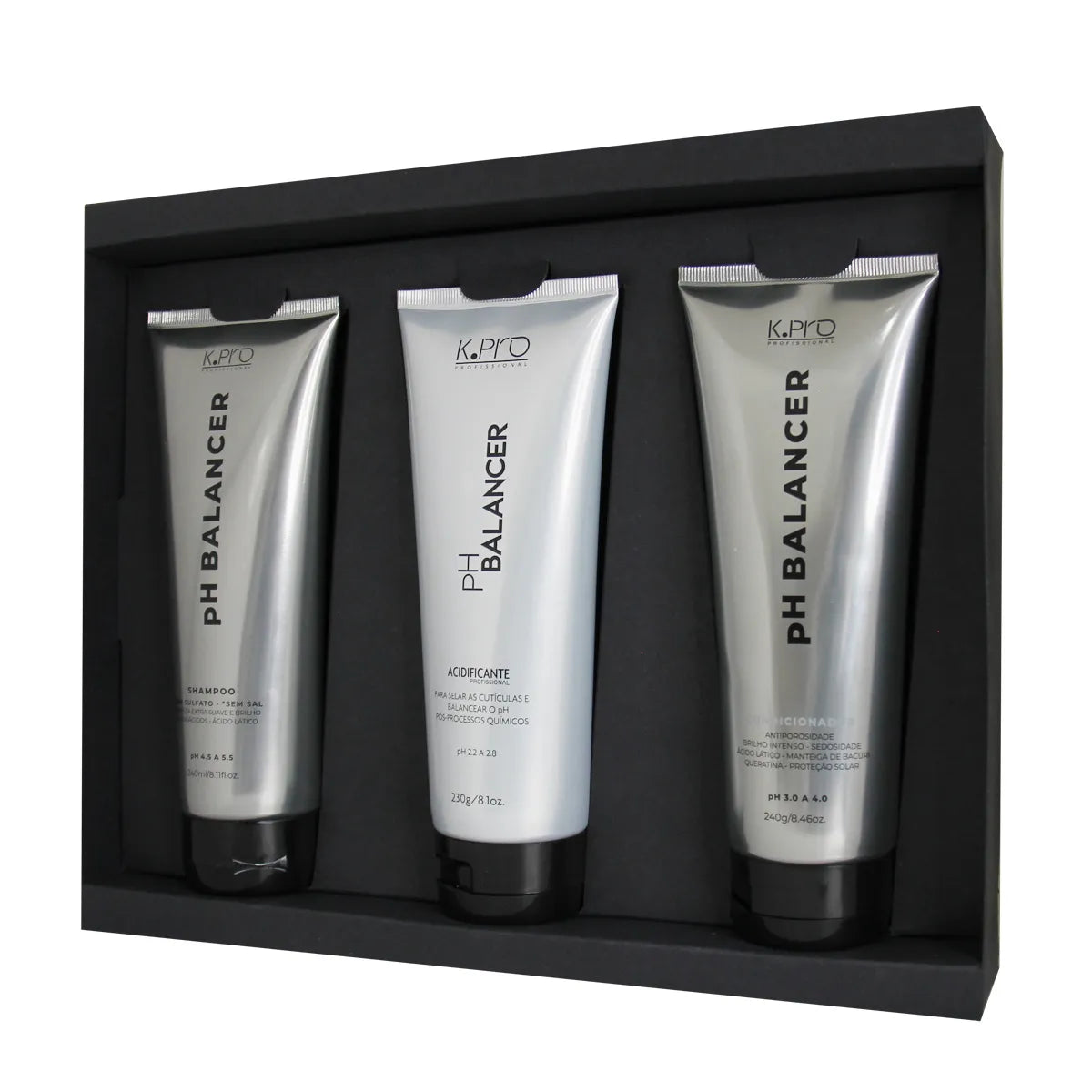 Kit pH Shampoo + pH Condicionador + pH Acificante - K.Pro