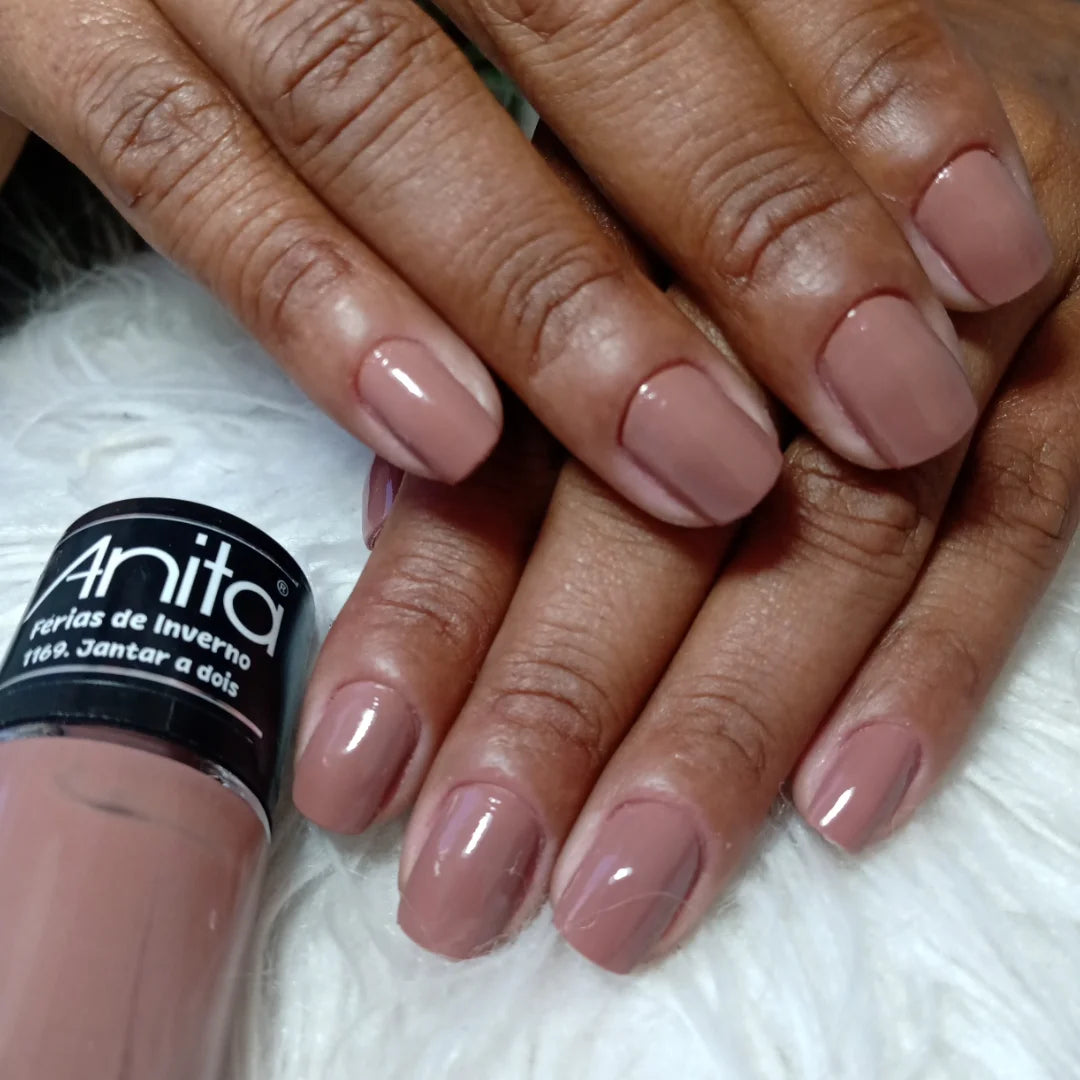 Jantar a Dois Esmalte Marrom Cremoso - Anita 10ml