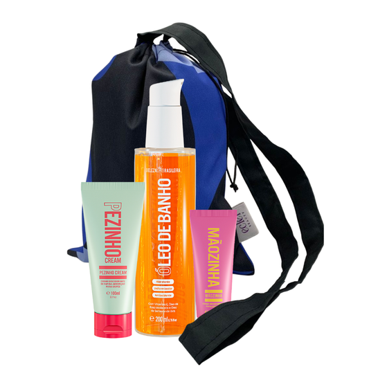 Kit Óleo De Banho Hidratante + Creme Mãozinha + Pézinho Gel