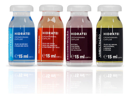 Kit Cronograma Capilar Hidratei 15ml - Hidratei