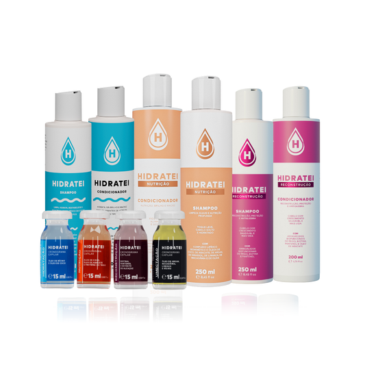 Kit Rotina Completa E Cronograma Capilar Hidratei