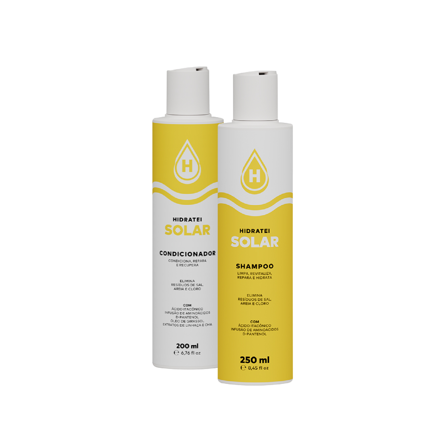 Kit Dupla Solar - Shampoo + Condicionador - Hidratei