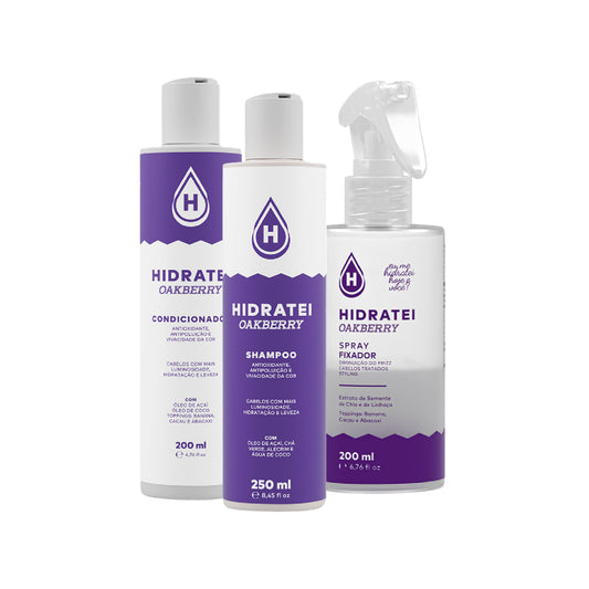 Kit Finalizador + Shampoo + Condicionador Hidratei Oakberry
