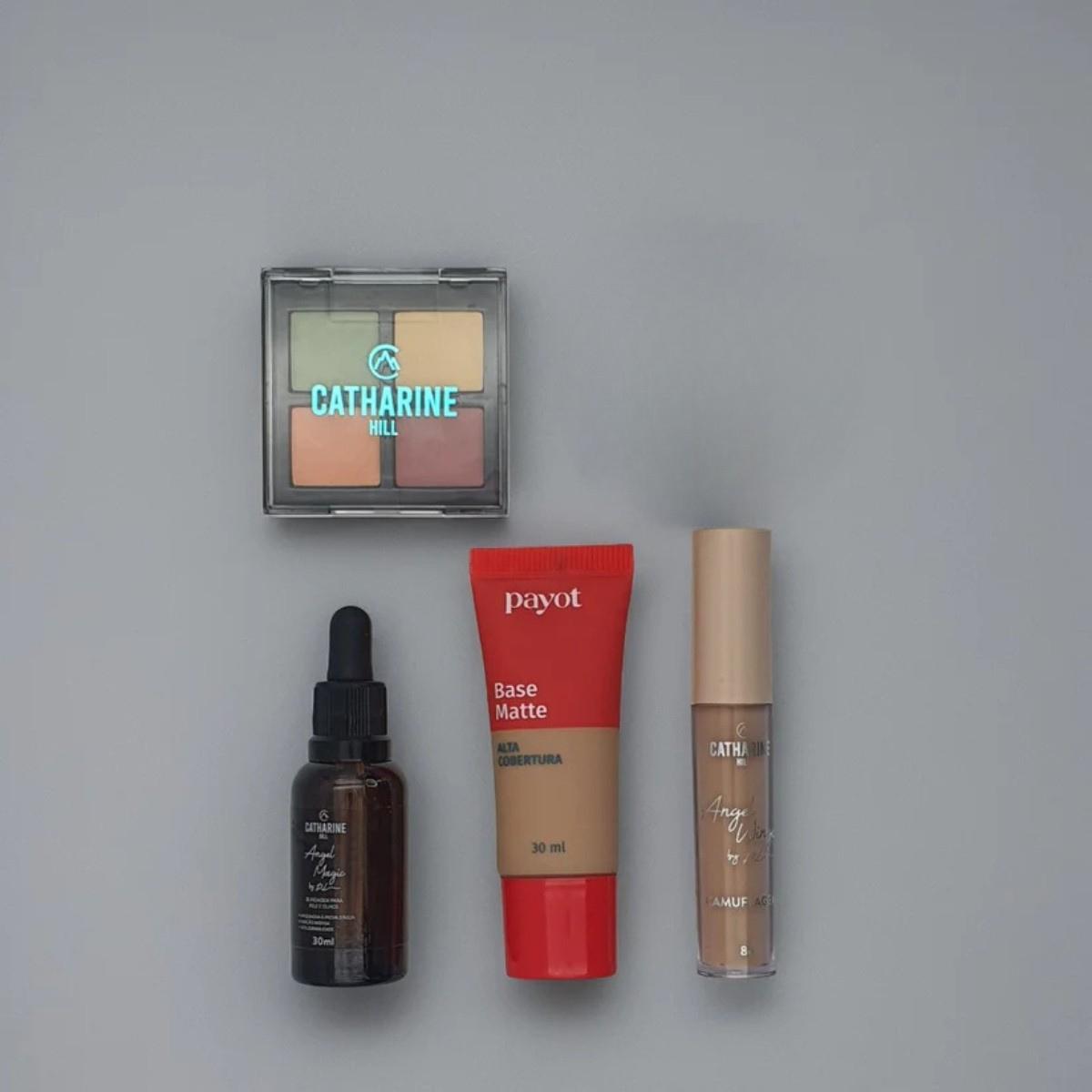Kit Maquiagem Profissional Pele Camuflada Atacado + Bolsa Cor: 5