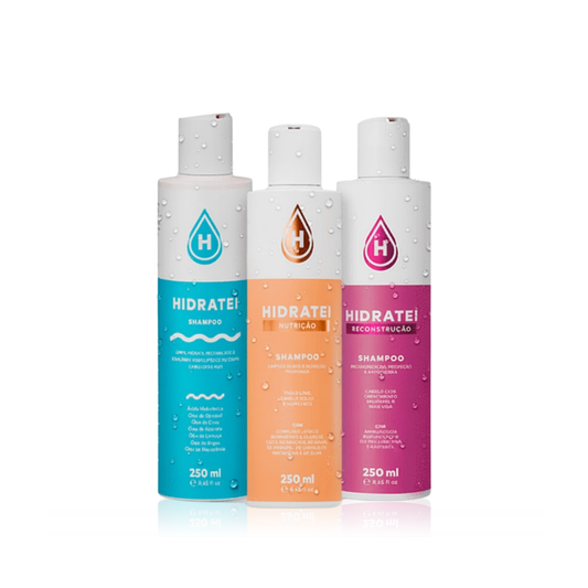 Kit Shampoo Cronograma Capilar Hidratei Cabelo