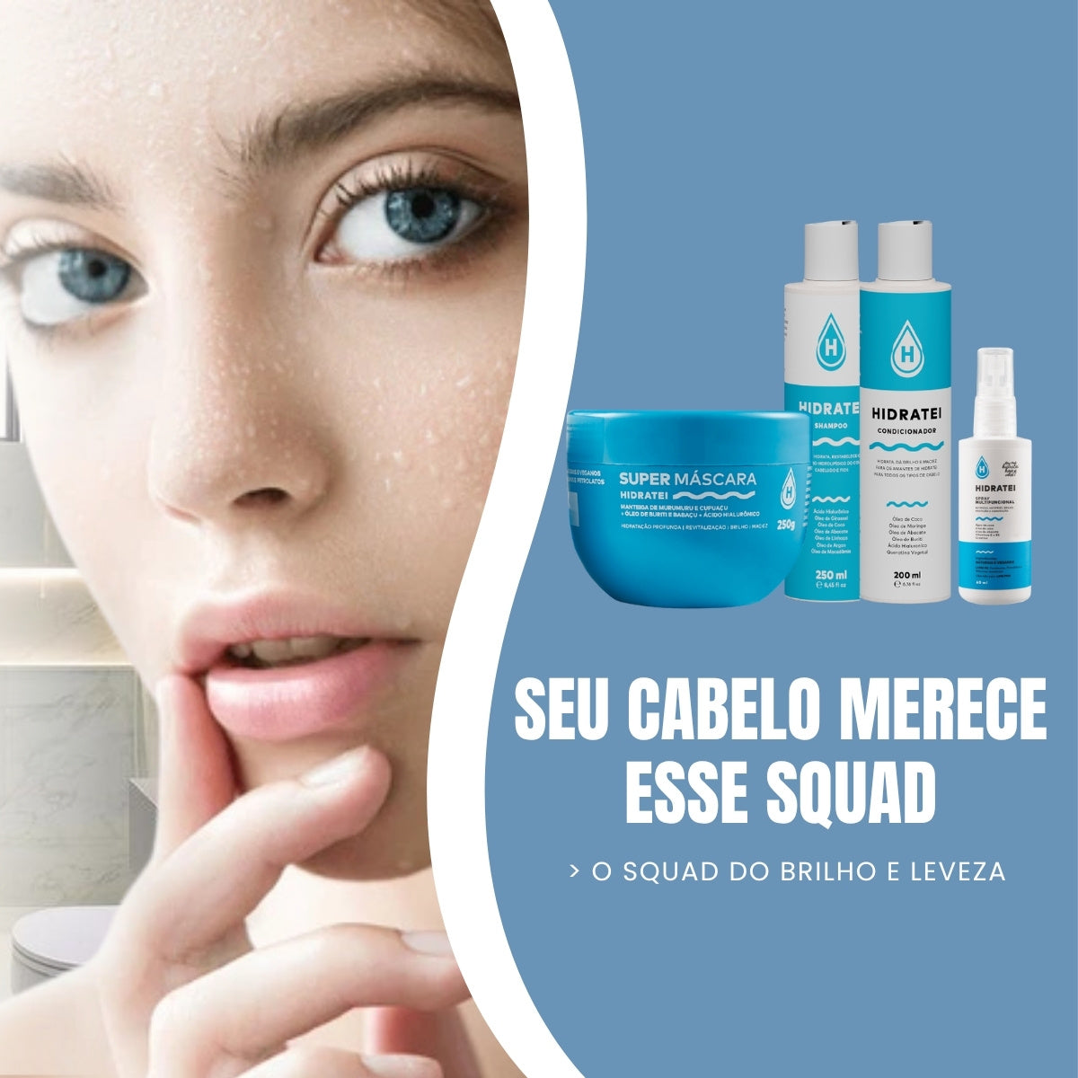 Kit Spray Leave-in + Super Mascará + Shampo E Condicionador
