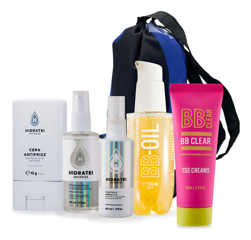 Combo Glow Corporal & Cabelo: Kit Antifrizz + Bb Oil E Clear