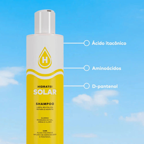 Kit Dupla Solar - Shampoo + Condicionador - Hidratei