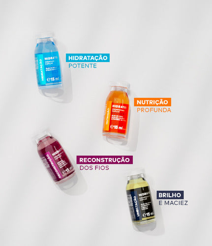 Kit Cronograma Capilar Hidratei 15ml - Hidratei