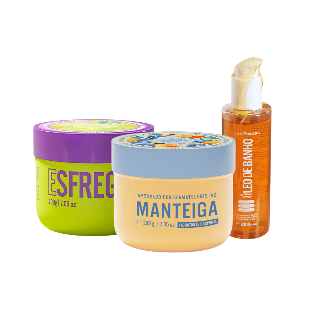 Kit Manteiga Corporal + Esfrega Cream  + Óleo Banho