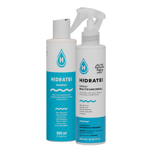 Kit Multifuncional Hidratei 1 Shampoo 1 Spray 250ml