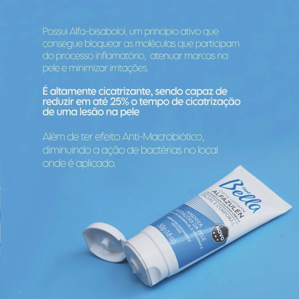 Creme Calmante Alfazuelen Facial e Corporal - 50g Depil Bella