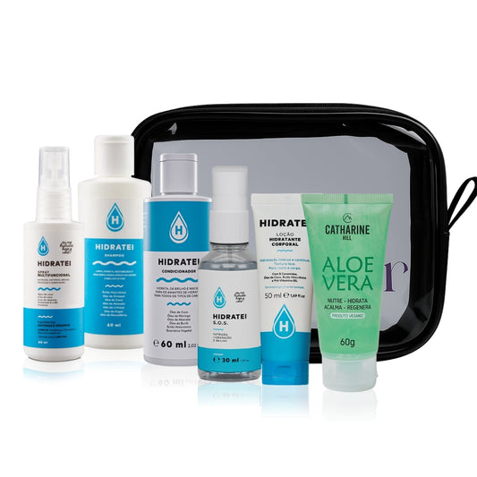 Combo Kit Travel Size + Loção Corporal + Gel Facial + Bolsa