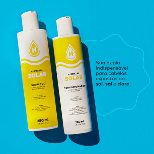 Kit Dupla Solar - Shampoo + Condicionador - Hidratei