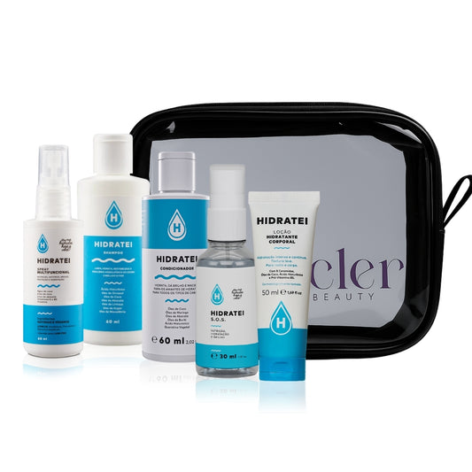 Combo Kit Travel Size Hidratei + SOS + Loção + Leave-in