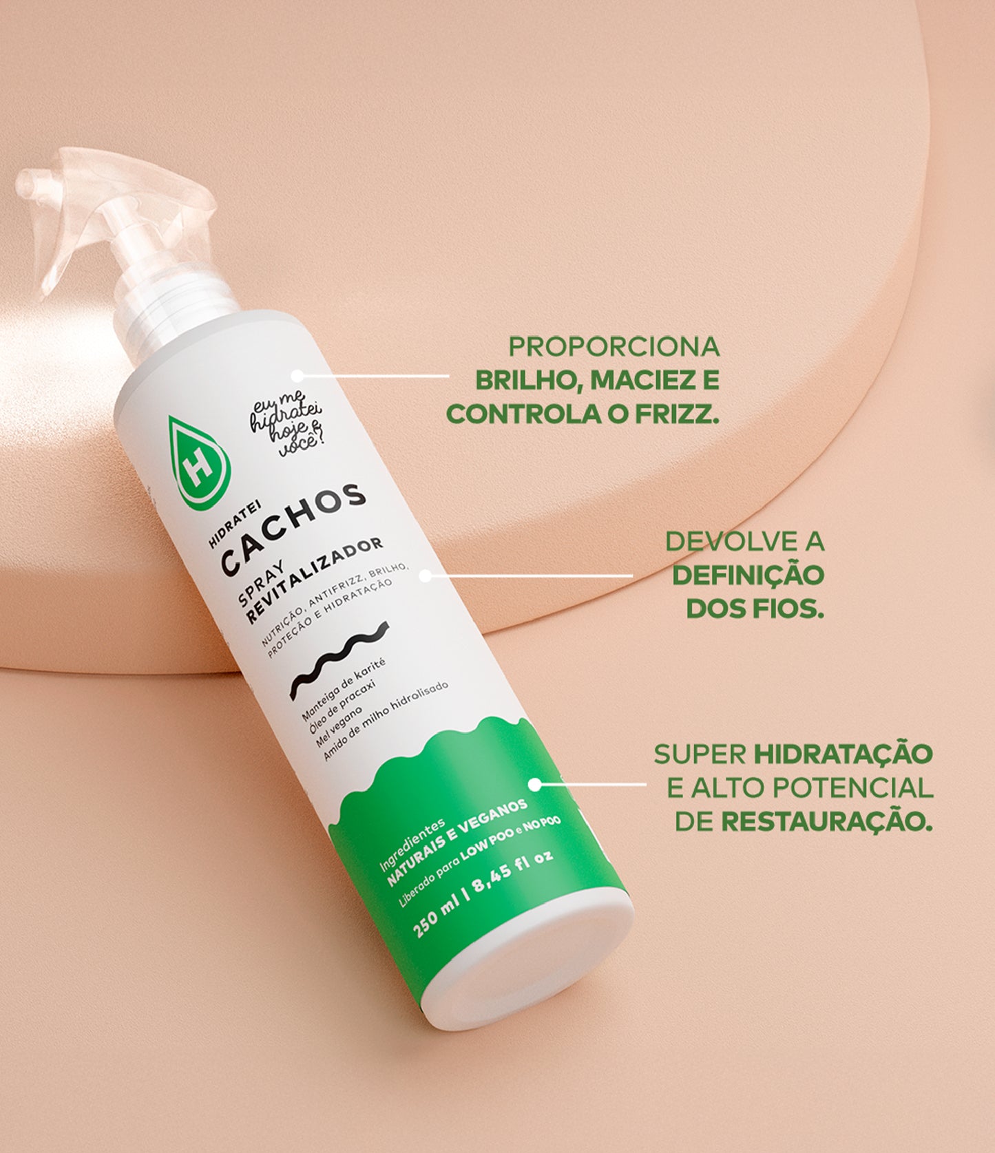 Spray Revitalizador Cachos 250ml - Hidratei