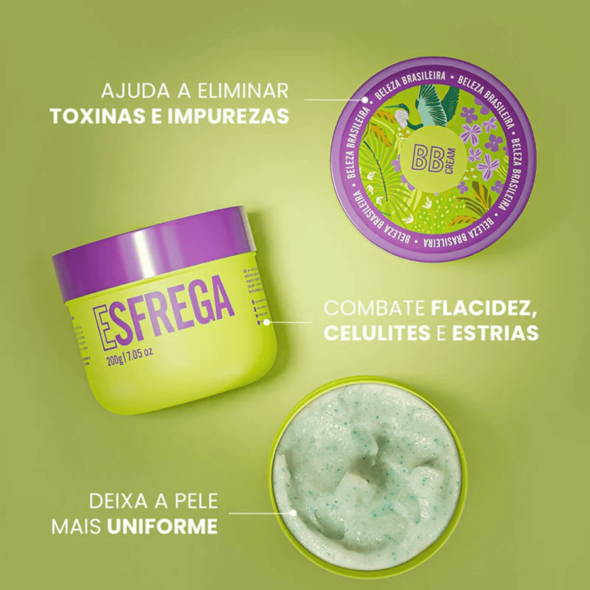 Kit Bumbum Cream Hidratante Corporal + Creme Esfrega Bumbum